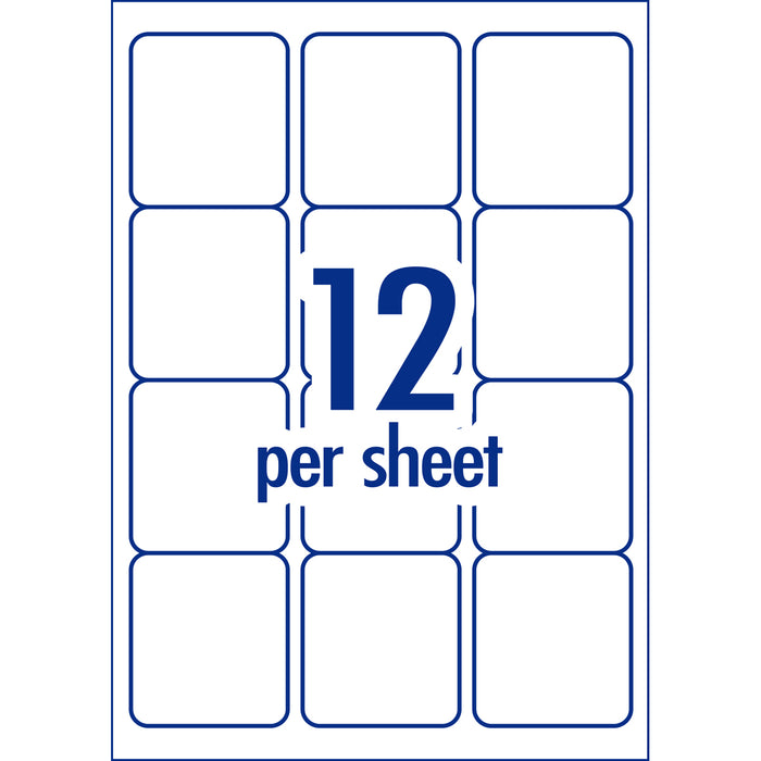 Avery L7164 White Premium Addressing Labels with AveryEco 12up Inkjet & Laser Printable, 50 Sheets