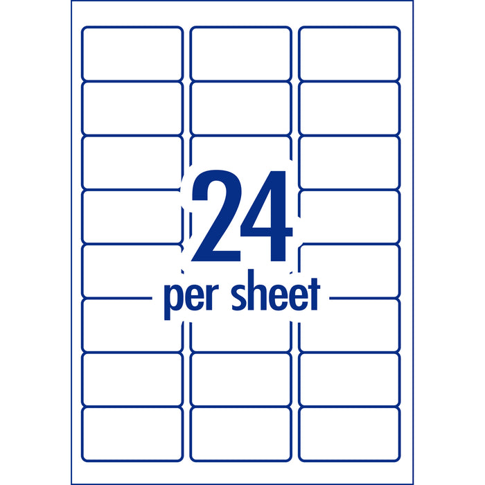 Avery L7159 White Premium Addressing Labels with AveryEco 24up Inkjet & Laser Printable, 10 Sheets