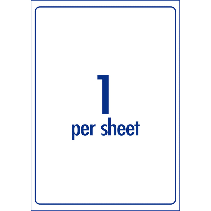 Avery L7167 White Premium Shipping Labels with AveryEco 1up Inkjet & Laser Printable, 20 Sheets