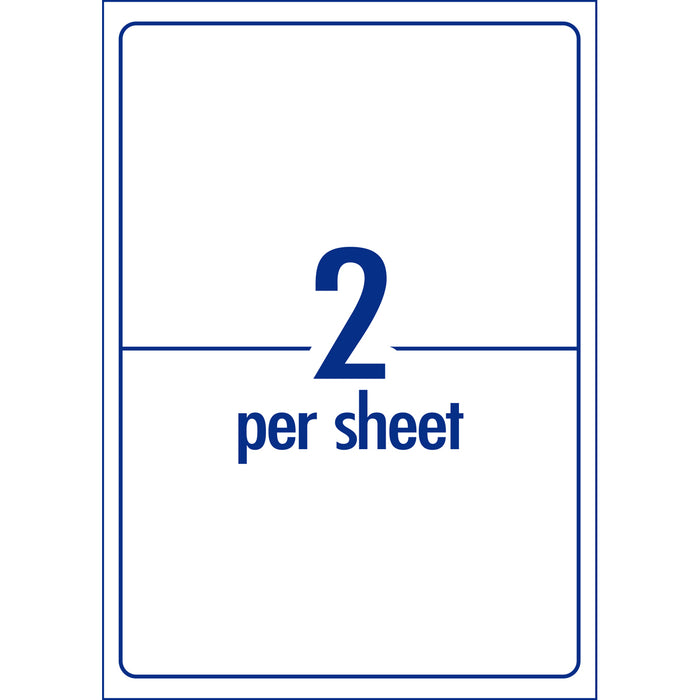 Avery L7168 White Premium Shipping Labels with AveryEco 2up Inkjet & Laser Printable, 100 Sheets
