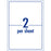 Avery L7168 White Premium Shipping Labels with AveryEco 2up Inkjet & Laser Printable, 100 Sheets