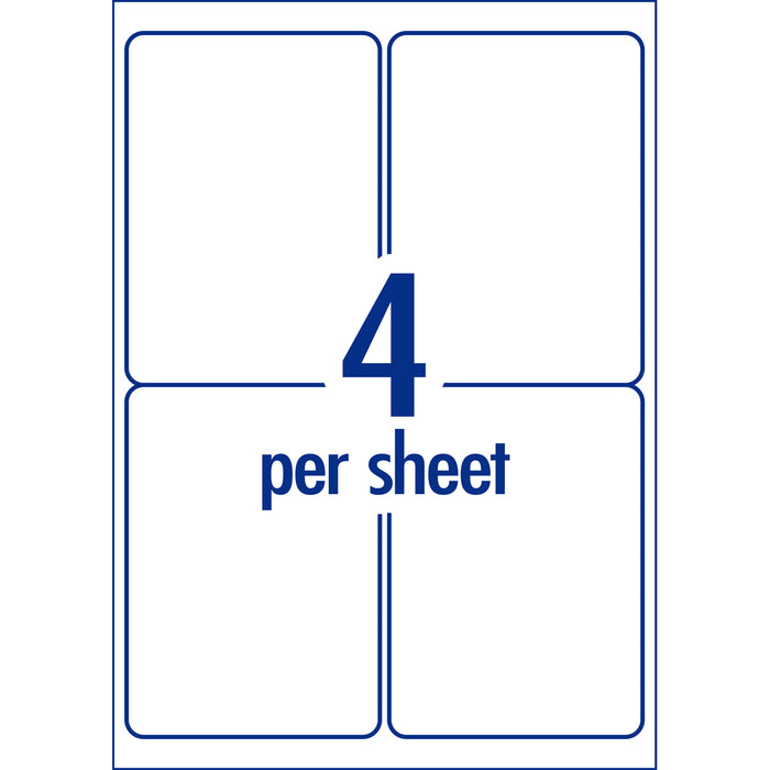 Avery L7169 White Premium Shipping Labels with AveryEco 4up Inkjet & Laser Printable, 100 Sheets