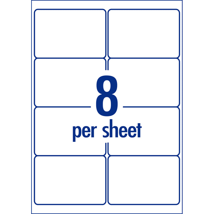 Avery L7165 White Premium Shipping Labels with AveryEco 8up Inkjet & Laser Printable, 100 Sheets