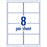 Avery L7165 White Premium Shipping Labels with AveryEco 8up Inkjet & Laser Printable, 100 Sheets
