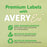 Avery L7165 White Premium Shipping Labels with AveryEco 8up Inkjet & Laser Printable, 100 Sheets