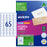 Avery L7175 White Premium Addressing Labels with AveryEco 65up Inkjet & Laser Printable, 20 Sheets