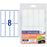 Avery 41444 Erasable Multi-Use Removable Labels 73mm x 22.2mm 24 Labels