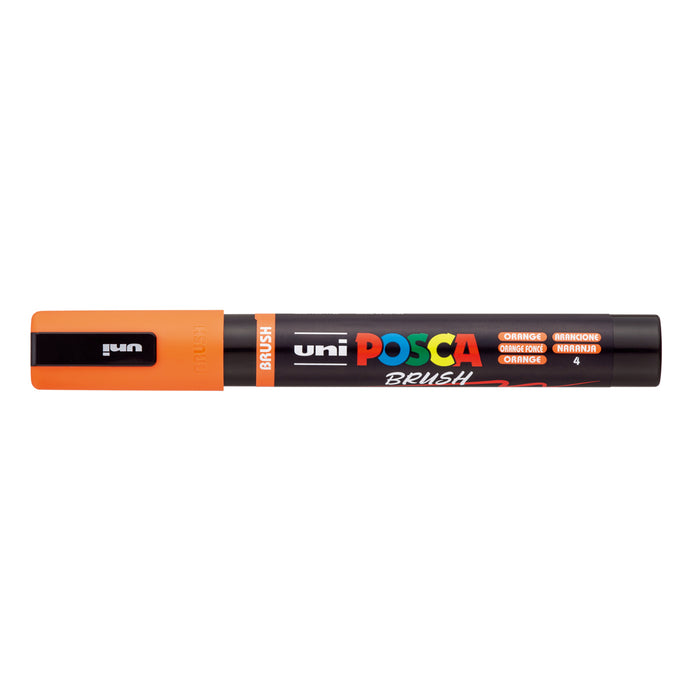 Uni Posca PC-5BR Brush Tip Marker 1-4mm Medium, Orange