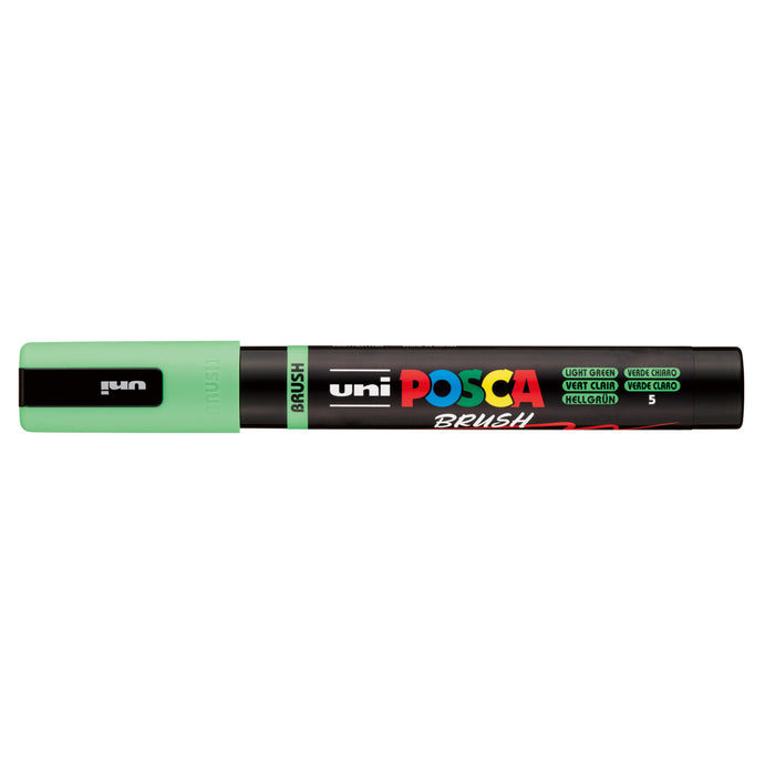 Uni Posca PC-5BR Brush Tip Marker 1-4mm Medium, Light Green