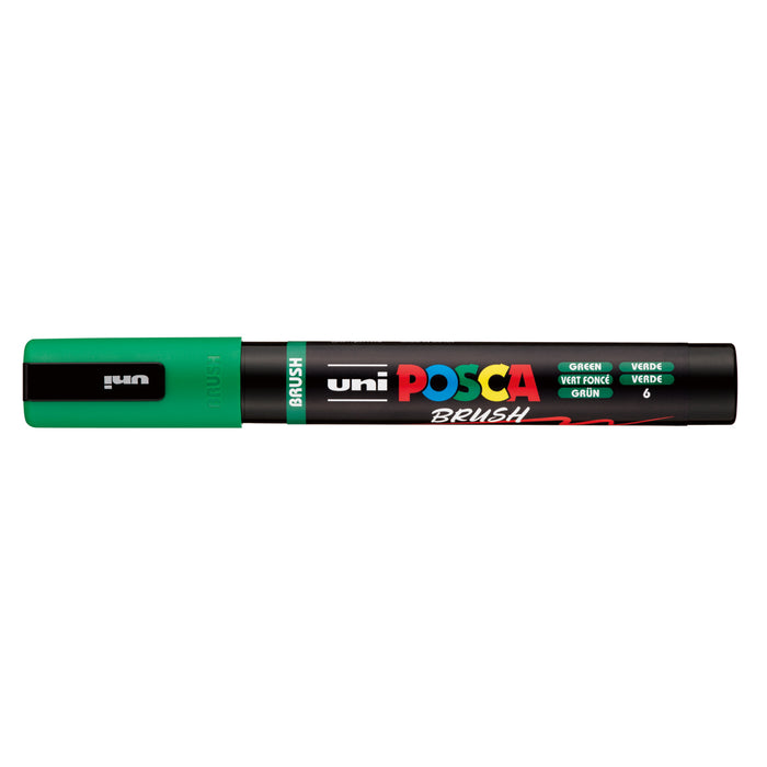 Uni Posca PC-5BR Brush Tip Marker 1-4mm Medium, Green