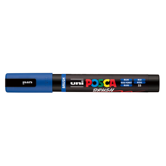 Uni Posca PC-5BR Brush Tip Marker 1-4mm Medium, Blue