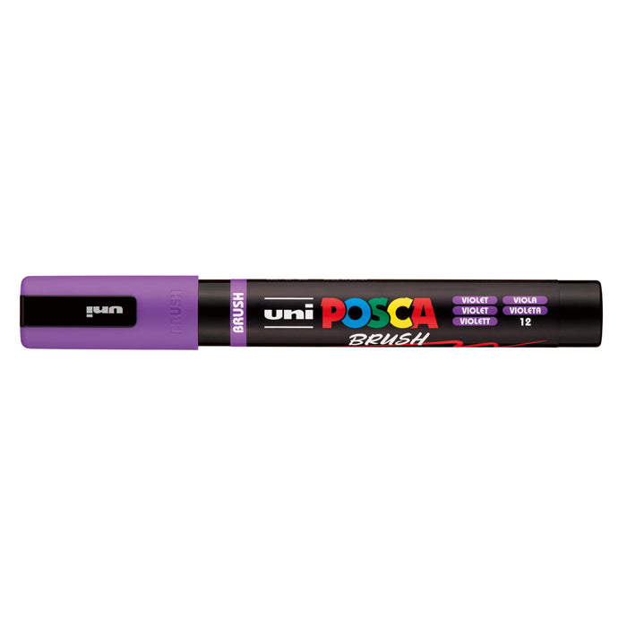 Uni Posca PC-5BR Brush Tip Marker 1-4mm Medium, Violet