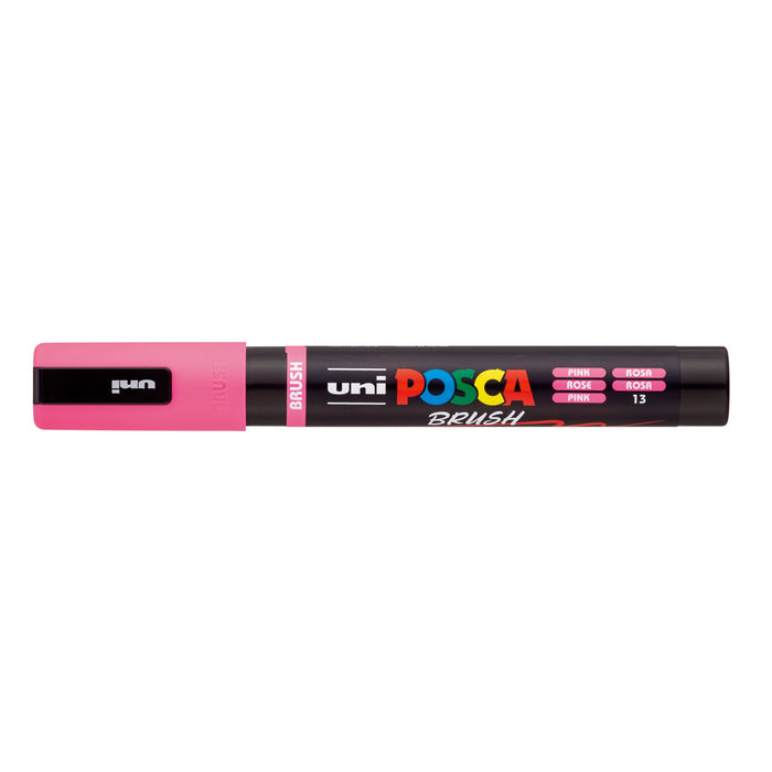 Uni Posca PC-5BR Brush Tip Marker 1-4mm Medium, Pink
