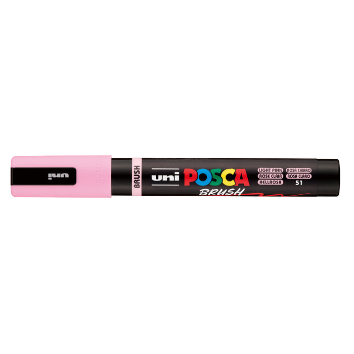 Uni Posca PC-5BR Brush Tip Marker 1-4mm Medium, Light Pink