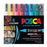 Uni Posca PC-5BR Brush Tip Marker 1-4mm Medium, 8 Pack Assorted Colours