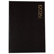 2026 Collins Diary A43A Appointment Diary, Week to View, Black, 210mm x 297mm