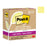 Post-it Recycled Super Sticky Notes 76x76mm, Yellow, Pack of 5 x 100 sheets (654R-5SSCY)