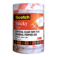 Scotch Sticky Tape, 18mm x 66m, Pack of 8 (502)