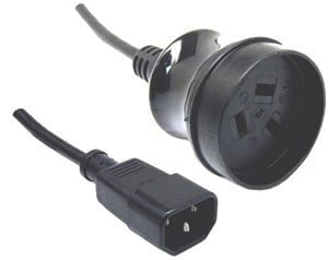 10A/250V UPS IEC (M) to 3 Pin Power (F) 0.5m Power Cord DVCA2024