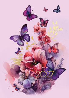2027 Collins Designer A4 Monthly Planner, Butterflies, 210mm x 297mm