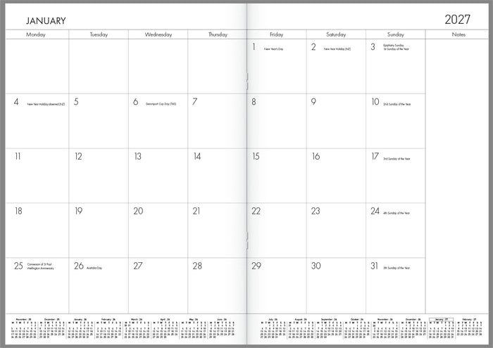 2027 Collins Designer A4 Monthly Planner, Butterflies, 210mm x 297mm