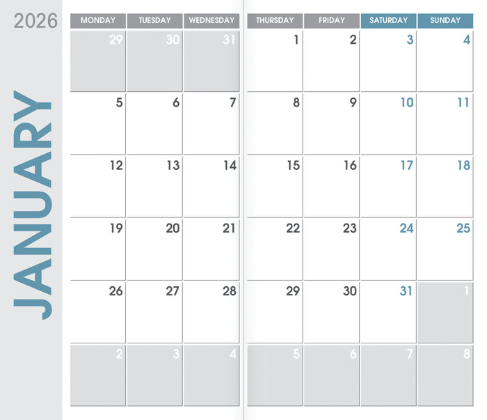 2026 Collins Slim Diary, One Month to View, Cats & Dogs, Assorted Covers, 90mm x 155mm