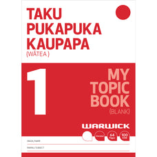 Warwick My Topic Book 1 Unruled, 64 Page