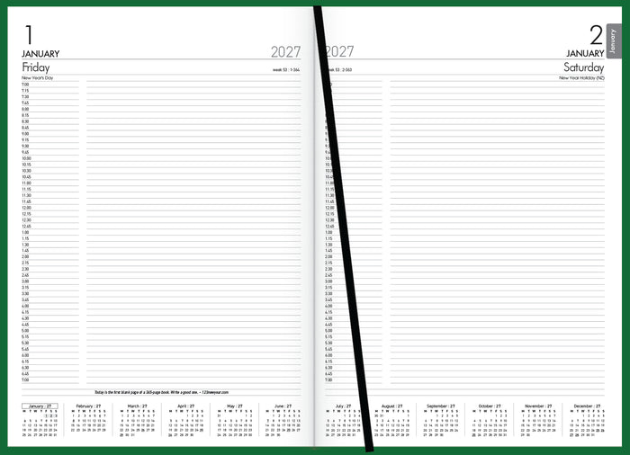 2027 Collins Eco Diary A41, Day Per Page, 210mm x 297mm