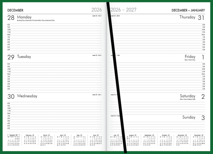 2027 Collins Eco Diary A43, Week Per View, 210mm x 297mm