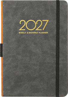 2027 Collins Diary A53 Executive, Week to View, PU Leather Hard Cover, 148mm x 210mm