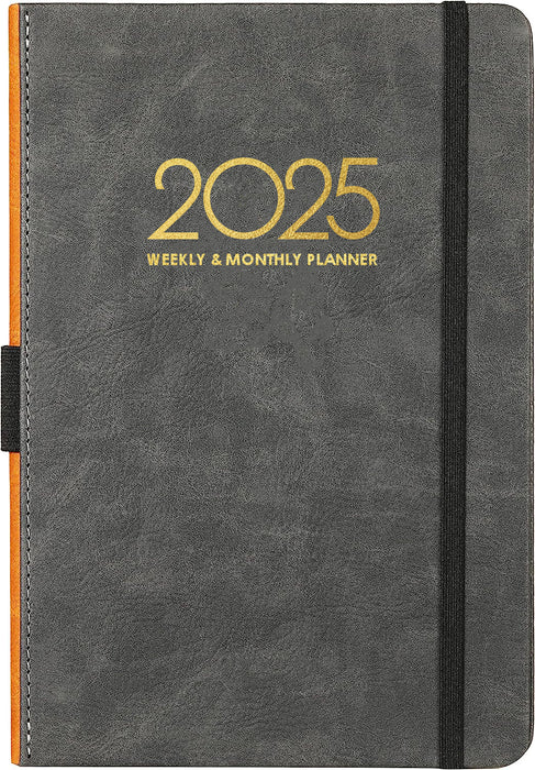 2025 Collins Diary A53 Executive, Week to View, PU Leather Hard Cover, 148mm x 210mm