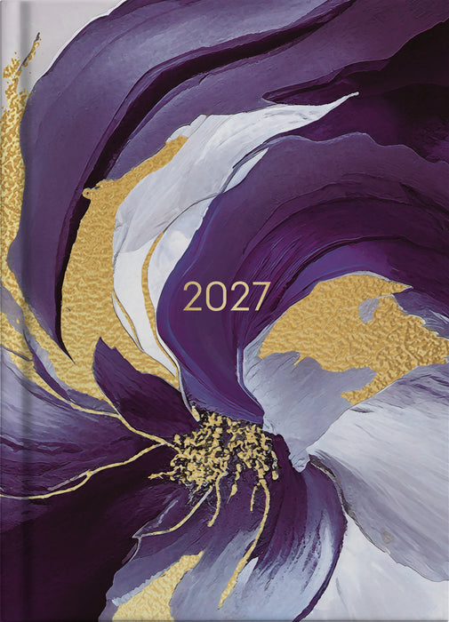 2027 Collins Diary A53, Week To View, Painterly, Assorted Design, 148mm x 210mm