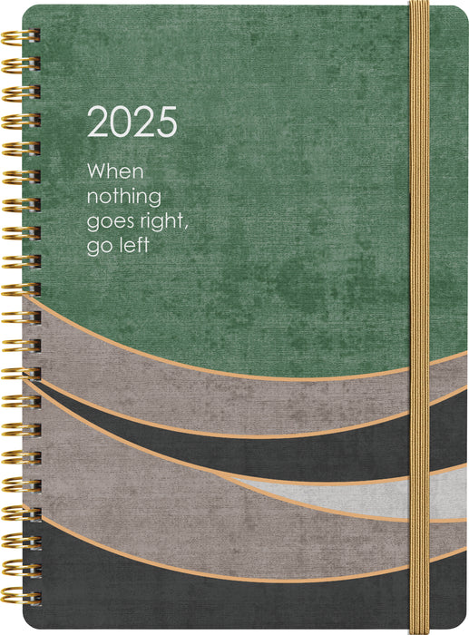 2025 Collins Diary A53, Week To View, Contemporary Art, Assorted Design, 148mm x 210mm