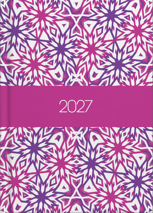 2027 Collins Diary A53, Week To View, Geometric, Assorted Design, 148mm x 210mm