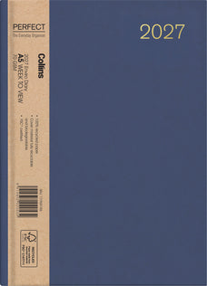 2027 Collins Diary A53, Week To View, Enviro, Assorted Colours, 148mm x 210mm