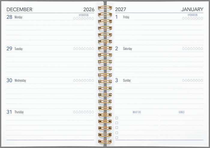 2027 Collins Diary A53, Week To View, Enviro, Assorted Colours, 148mm x 210mm