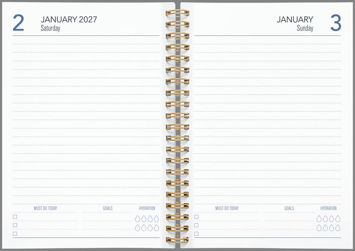2027 Collins Diary A51, Enviro, Day Per Page, Wiro Bound, Assorted Design Cover, 148mm x 210mm