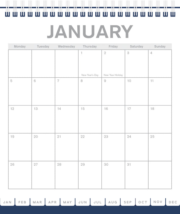 2027 Collins Desk Calendar, NZ Bays, 210mm x 175mm