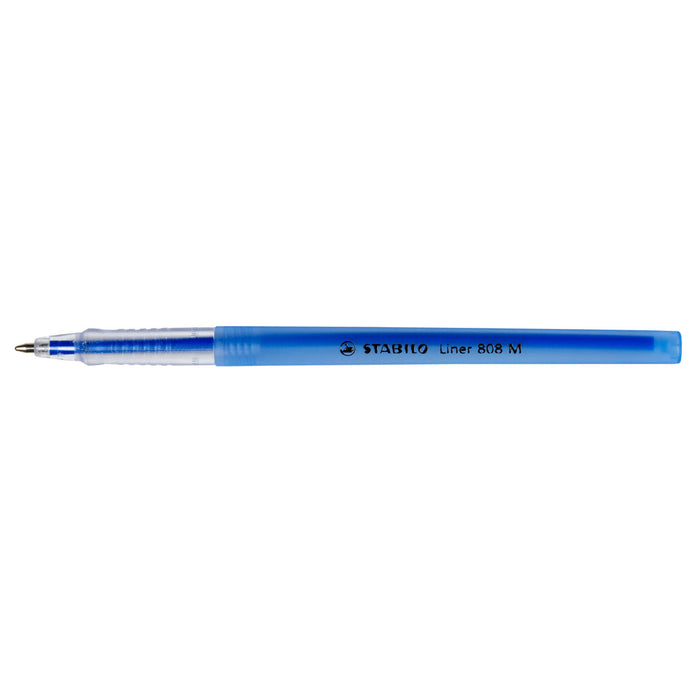 Stabilo 308 Liner Retractable Ballpoint Pen Blue - Pack of 10