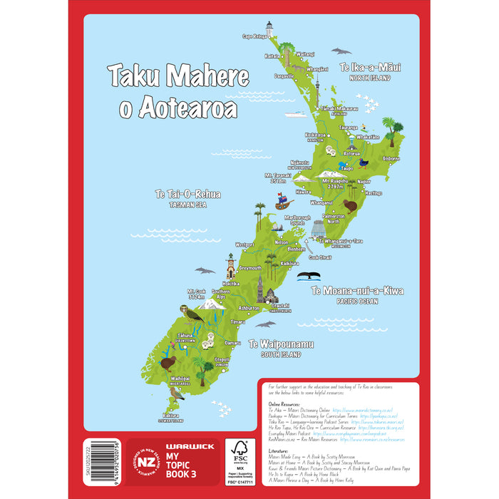 Warwick My Topic Book 3, Unruled & 9mm Ruled, 64 Pages