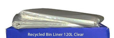 120L Clear Recycled Bin Liners x 200's pack (900 x 1330mm x 50mu) MPH2605