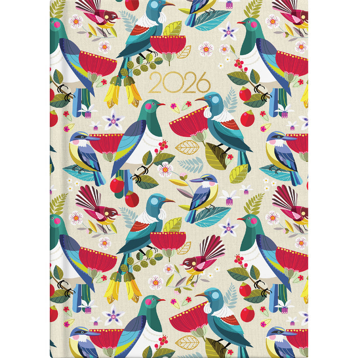 2026 Collins A51 Diary by NZ Artist Ellen Giggenbach, Day to Page, 210mm x 148mm