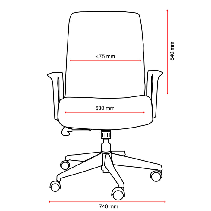 Mondo Plato Executive Office Chair With Fixed Armrest