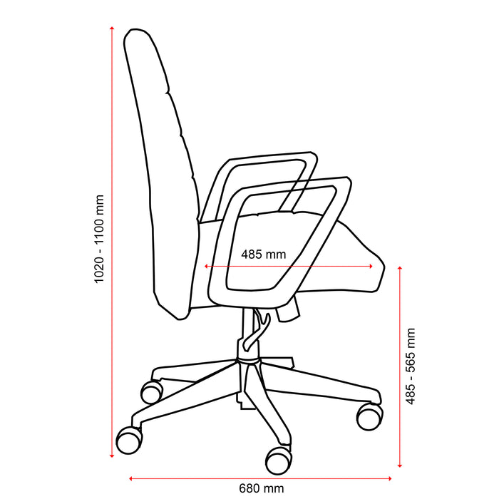 Mondo Plato Executive Office Chair With Fixed Armrest