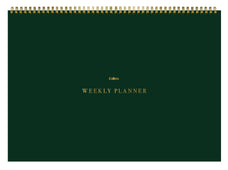 Collins Undated A4 Designer Desk Pad, Week to View, 50 Sheets, Executive Green, 210mm x 297mm