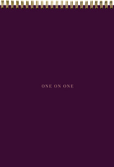 Collins B5 Wiro Bound One on One Notepad, Hard Cover, 50 Sheets, Mulberry, 170mm x 250mm