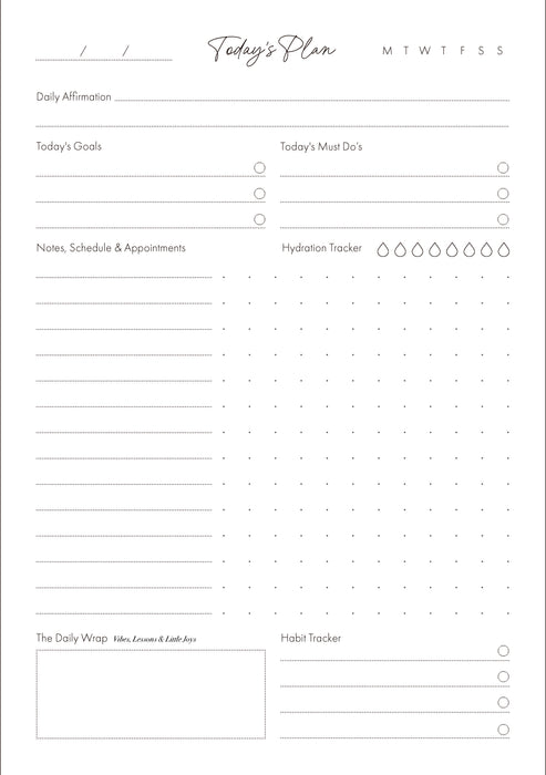 Collins Undated A5 Wiro Bound Day Per Page Designer Planner, 148mm x 210mm