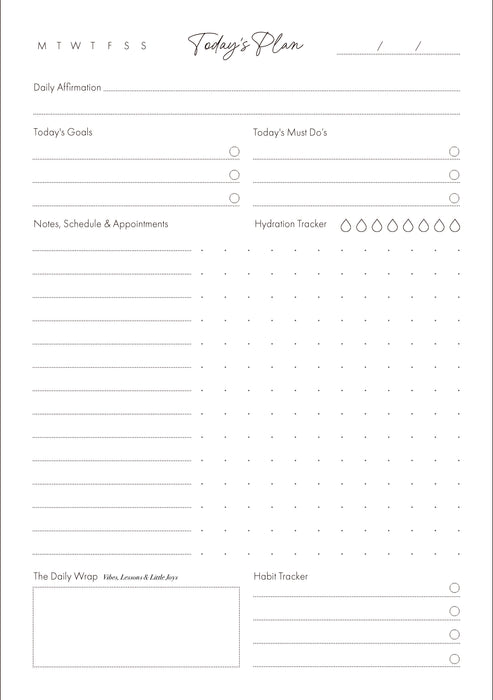 Collins Undated A5 Wiro Bound Day Per Page Designer Planner, 148mm x 210mm