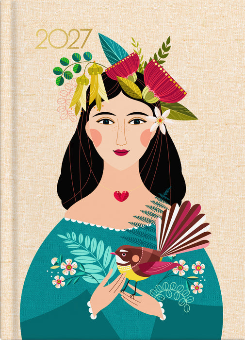 2027 Collins A53 NZ Artist Ellen Giggenbach Diary, Week Per View, 148mm  x 210mm