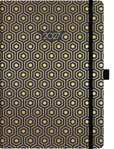 2027 Collins A53 Foil Geometric Diary, Week Per View, 148mm x 210mm